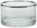 Straight glass bowl with rim in silver plated - Ercuis